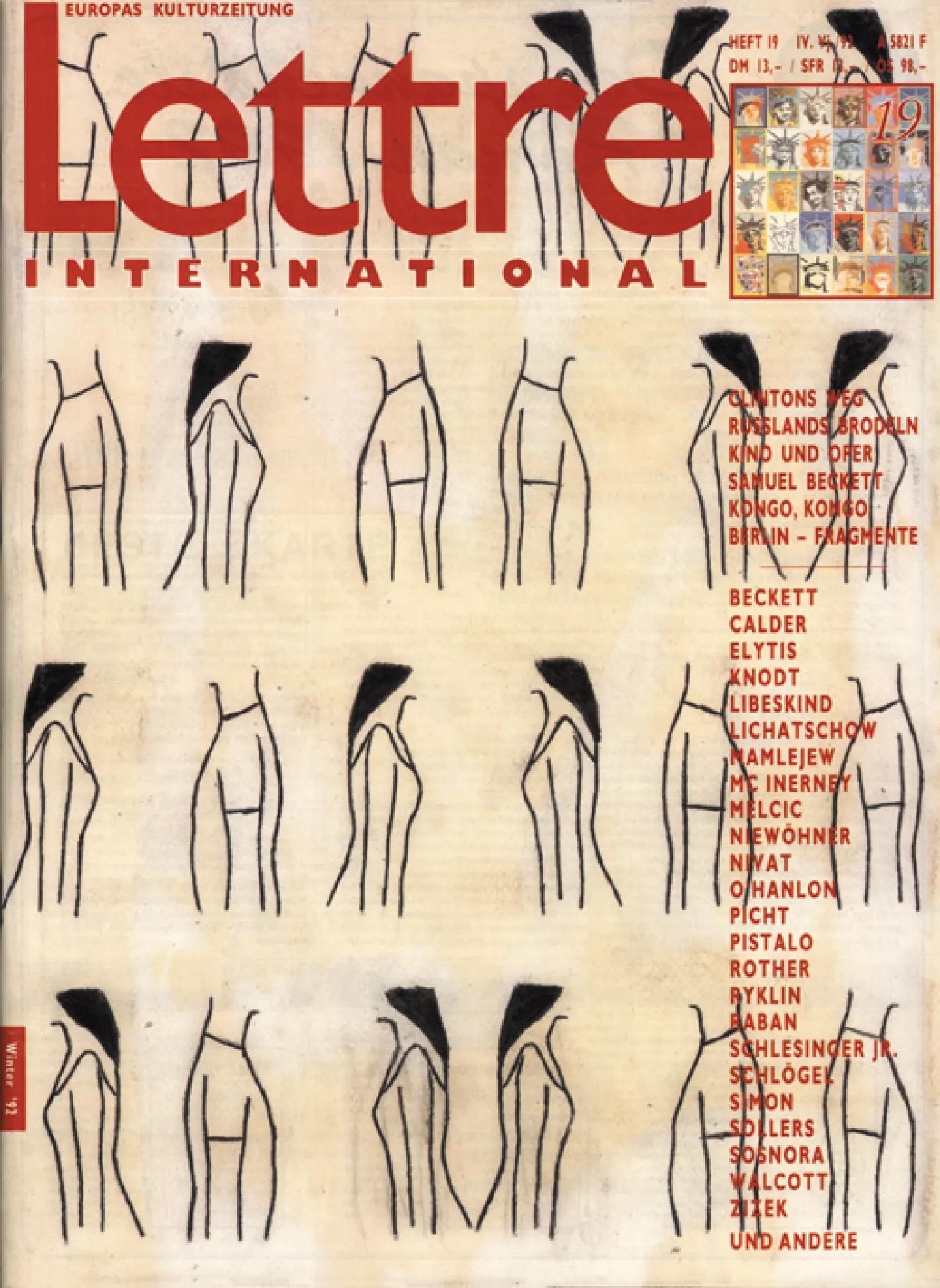 Cover Lettre International 19, Juliao Sarmento Cover Lettre International 19, Juliao Sarmento