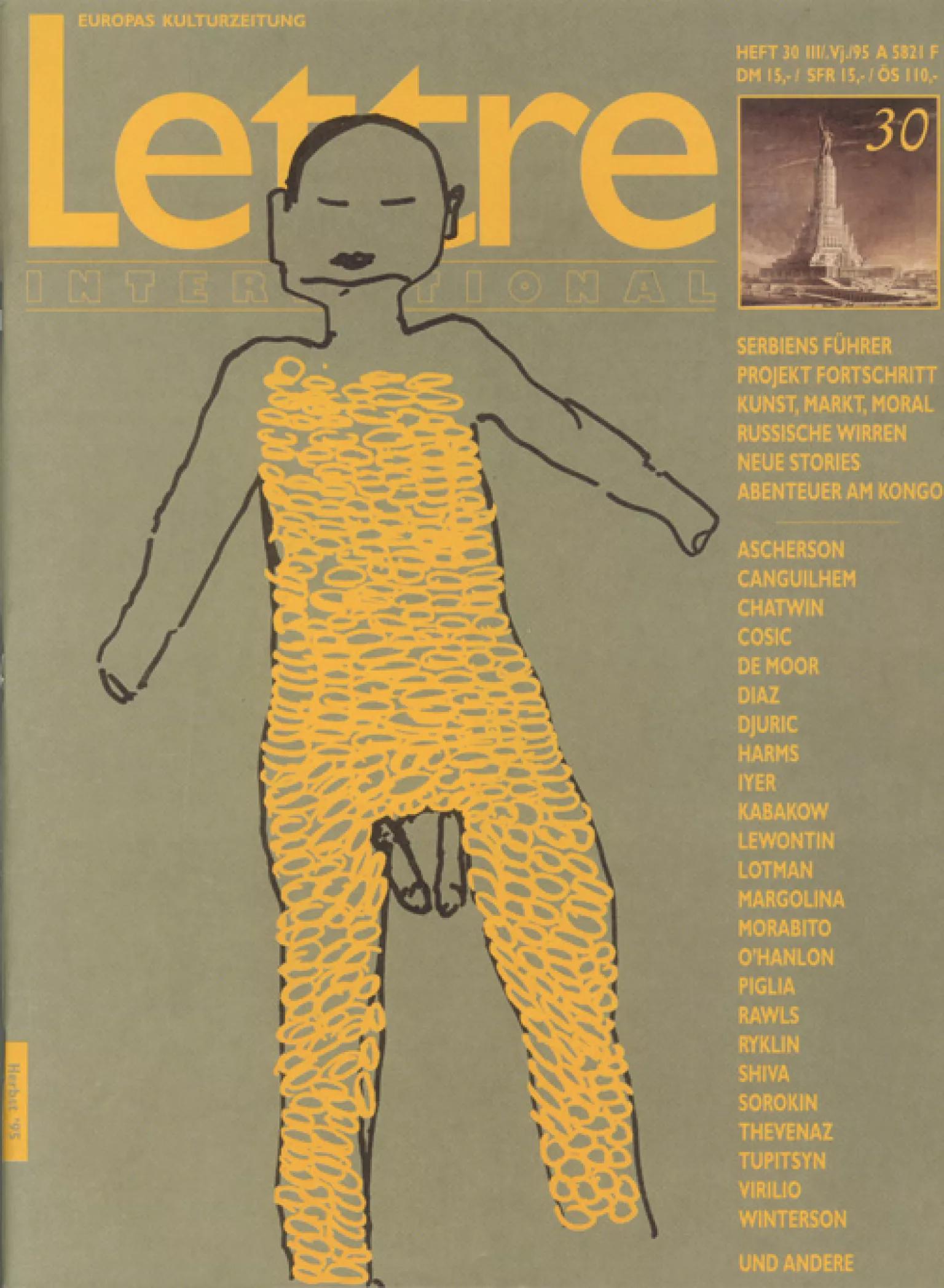 Cover Lettre International 30, Enzo Cucchi
