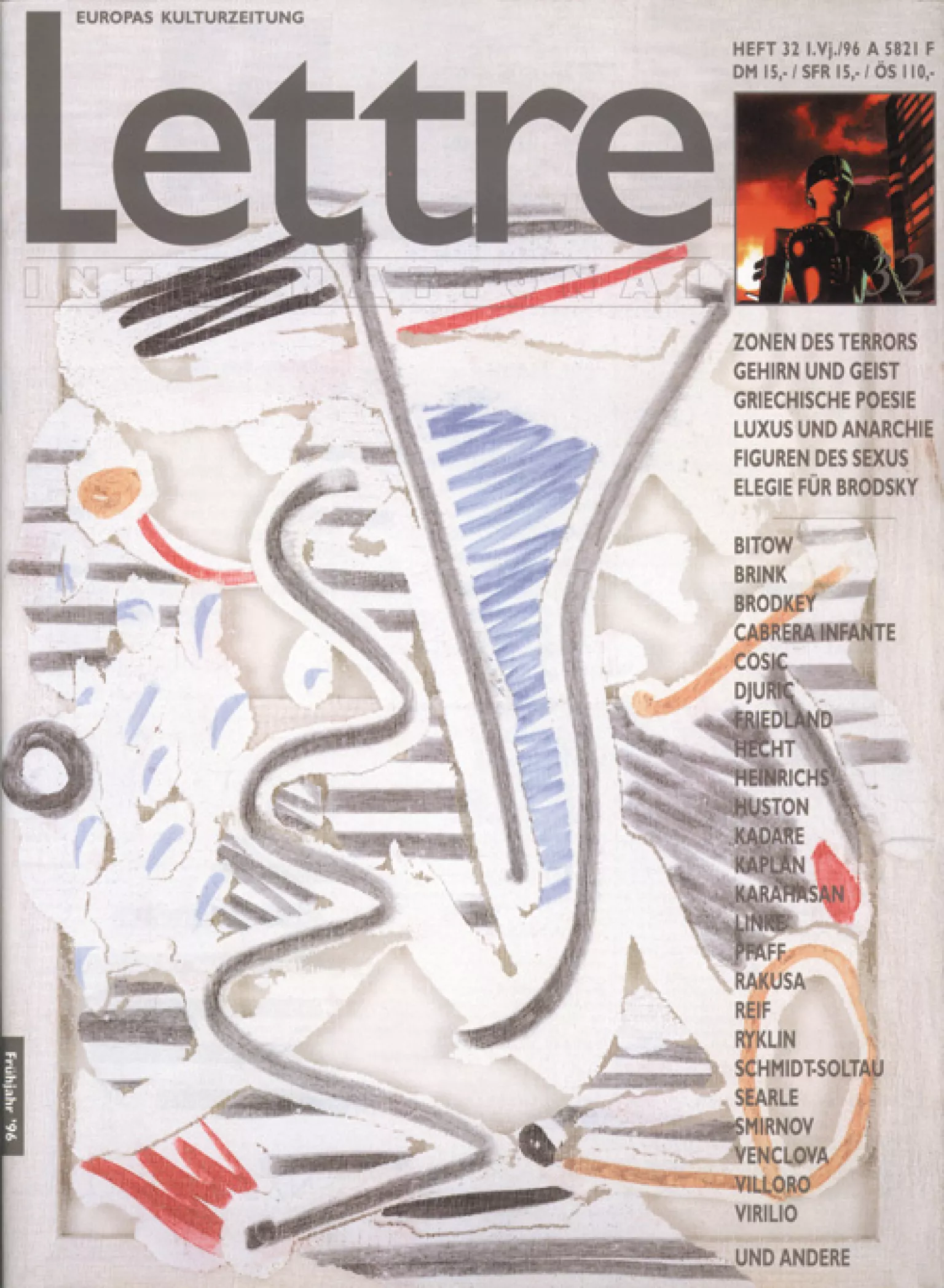 Cover Lettre International 32, Christian Bonnefoi Cover Lettre International 32, Christian Bonnefoi