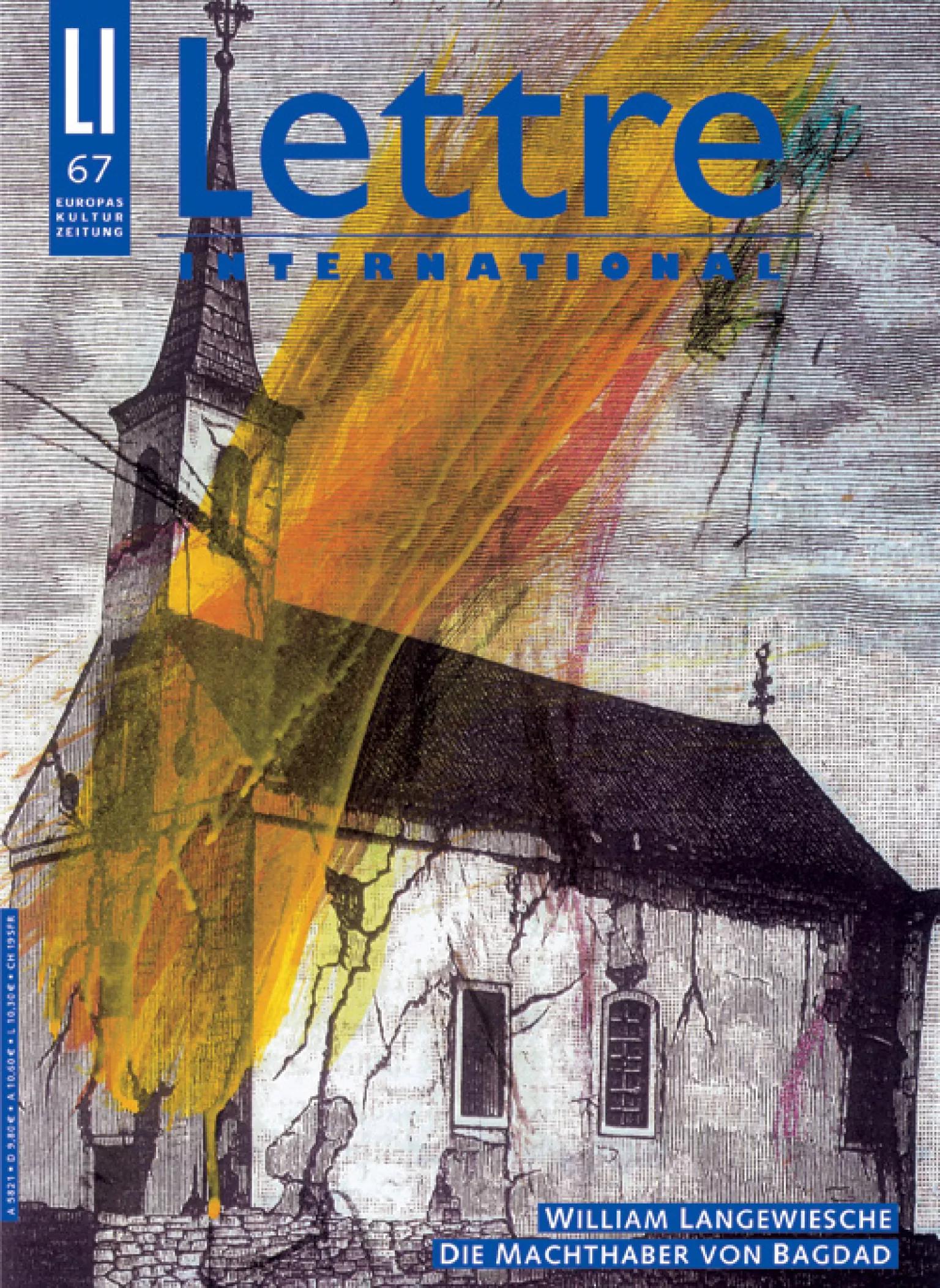 Cover Lettre International 67, Arnulf Rainer Cover Lettre International 67, Arnulf Rainer