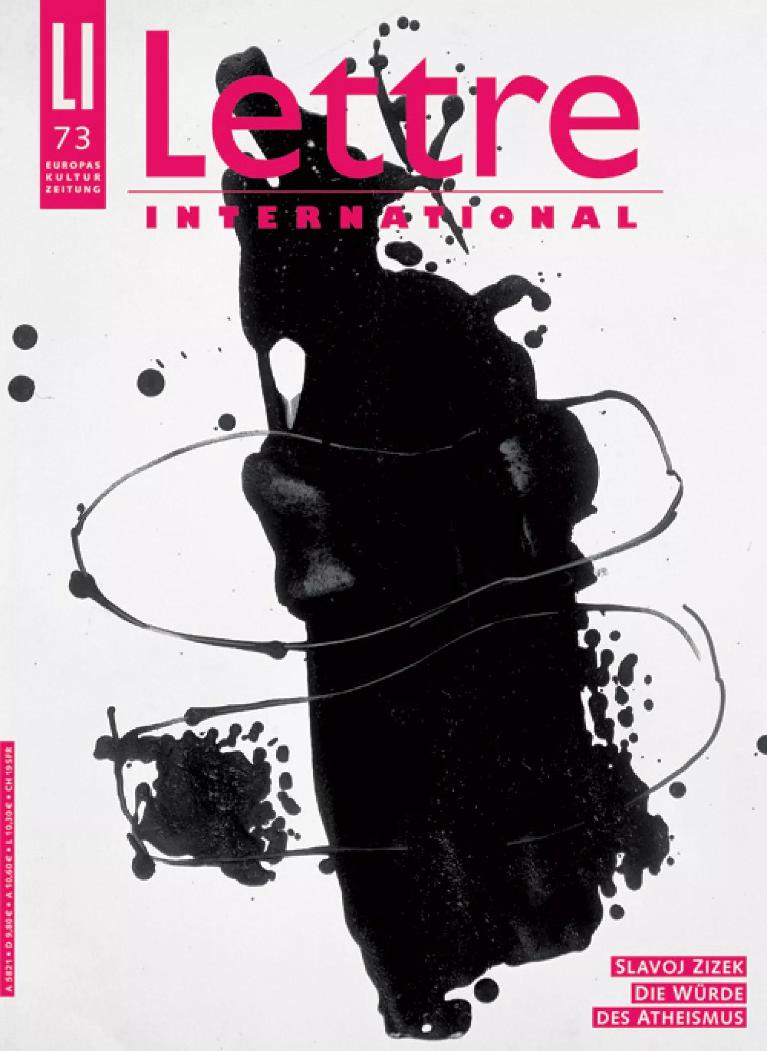 Cover Lettre International 73, Jannis Kounellis