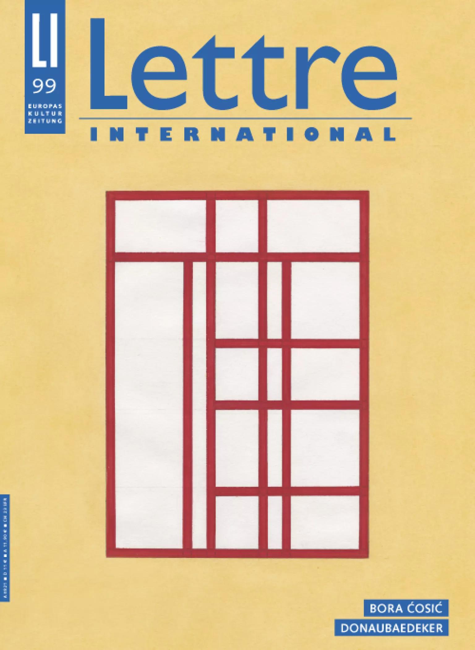 Cover Lettre International 99, Franz Erhard Walter Cover Lettre International 99, Franz Erhard Walter