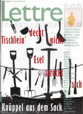 Cover Lettre International 23, Lothar Baumgarten Cover Lettre International 23, Lothar Baumgarten
