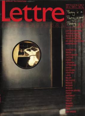 Cover Lettre International 25, Jakob Mattner Cover Lettre International 25, Jakob Mattner