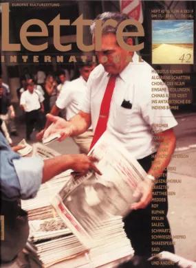 Cover Lettre International 42, Daniel Schwartz Cover Lettre International 42, Daniel Schwartz