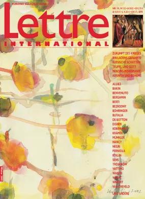 Cover Lettre International 59, Bernd Koberling Cover Lettre International 59, Bernd Koberling